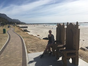 Jana am Strand von Camps Bay