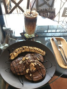 Pancakes mit Banane und Nutella