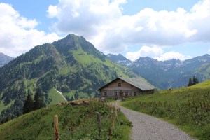 Hütte in den Bergen